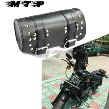 Motorcycle Saddlebag Fork Sissy Bar Bags Storage Roll Tool Saddle Side Bag For Harley Sportster XL 1200 883 Street Cruisers
