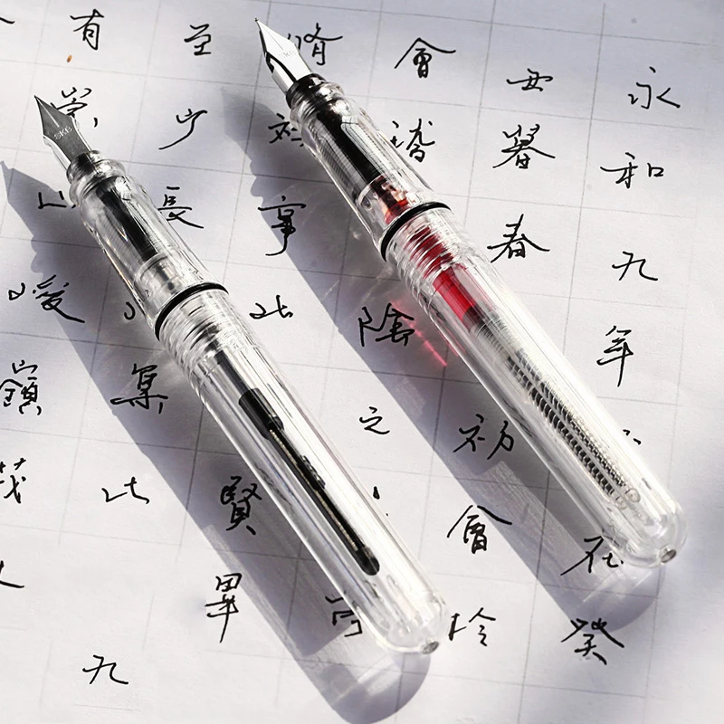 1PC Transparent EF Nib F Nib Fountain Pen Office School Supplies