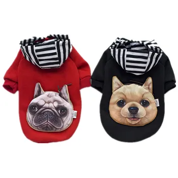 

New Dog Costume Cotton Pet Puppy Clothes 3D Dog's Head Backpack Pet Cat Small Dog Coat Hoody Sweatshirt Fashion Pet Apparel