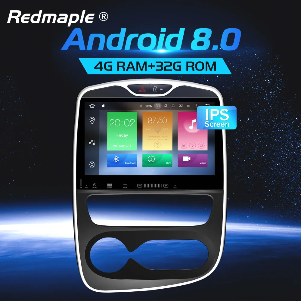 

4G RAM Android 9.0 Car Radio DVD player GPS Navigation Stereo For Renault Clio 2016-2018 Auto Audio Bluetooth WiFi Multimedia