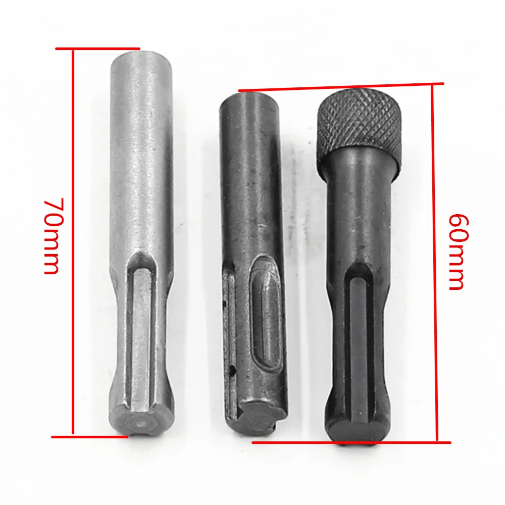 

3pc Magnetic SDS Plus To 1/4"(6.35mm) Hex Shank Impact Drill Screwdriver Holder Electric Hammer Bit Adapter Converter Tool