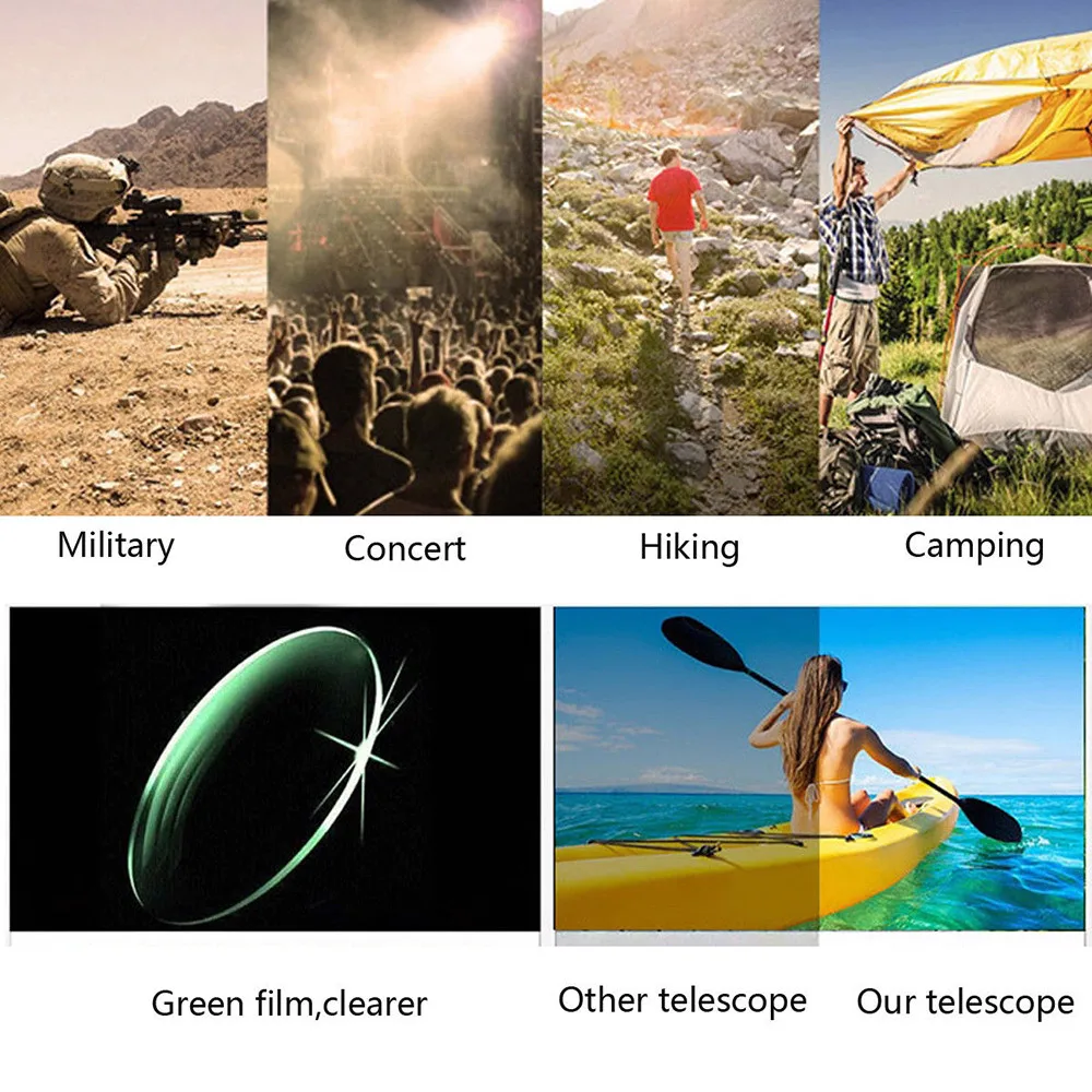 High Power 35X50 Portable HD OPTICS BAK4 Night Vision Monocular Telescope Monoculo Spyglass Monocle Hunting Travel Camp 5.29