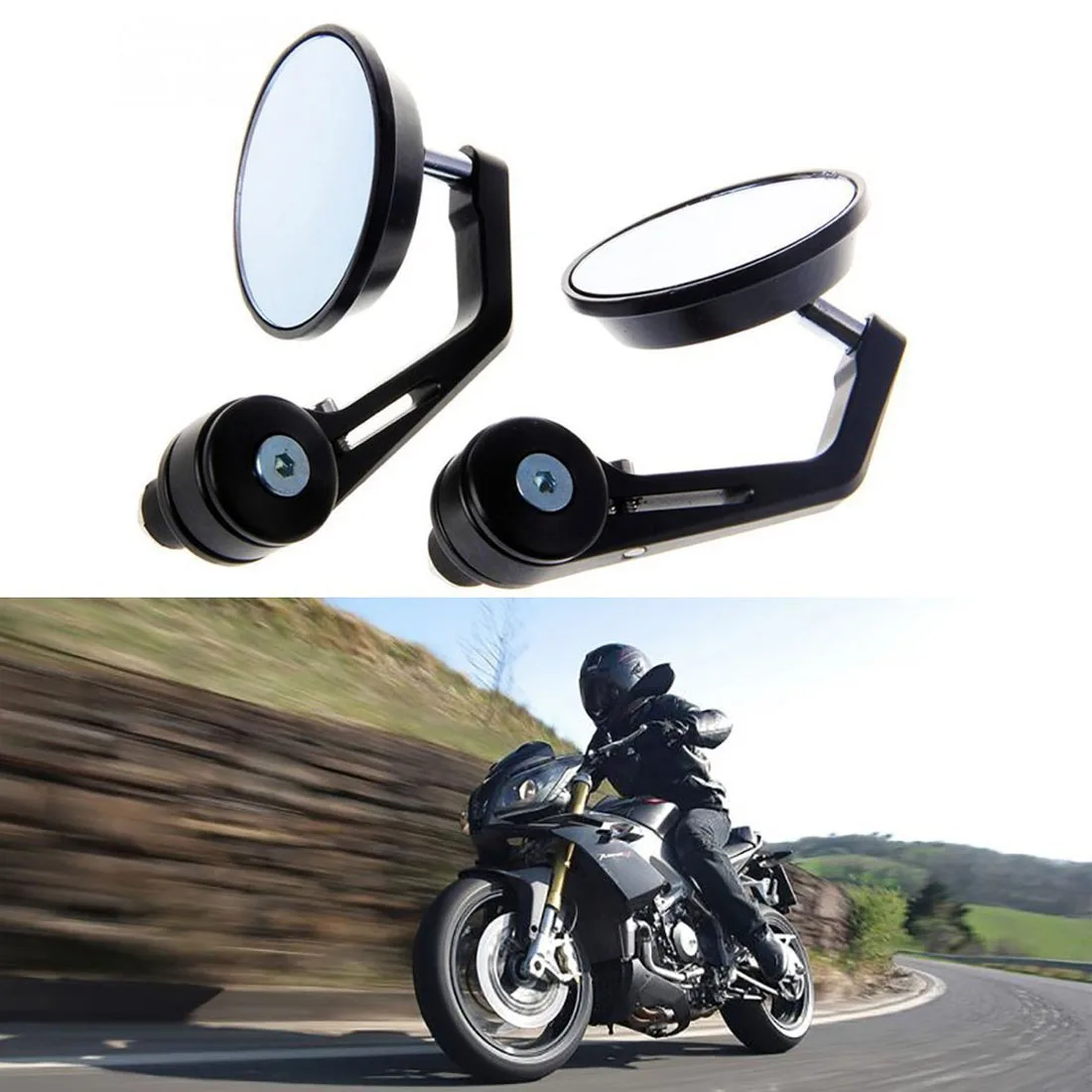 Новое поступление мотоцикл модифицированный зеркальный отражатель заднего вида Руль Зеркало Ретро Автомобильный руль зеркало
