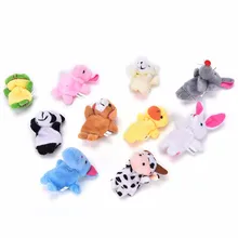 10 шт/лот Детские Мультяшные плюшевые игрушки счастливая семья забавные животные пальчиковые Ручные куклы дети обучение и образование игрушки Подарки