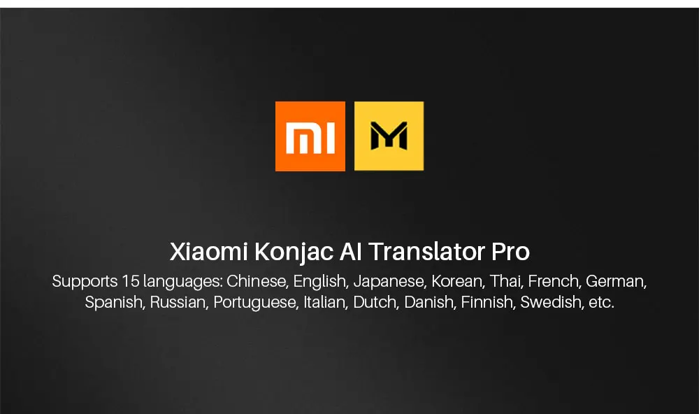 Xiaomi Mijia moyu Konjac AI голосовой переводчик Pro 15 языков встроенный аккумулятор 900 мАч 7 дней в режиме ожидания 8 ч непрерывный перевод