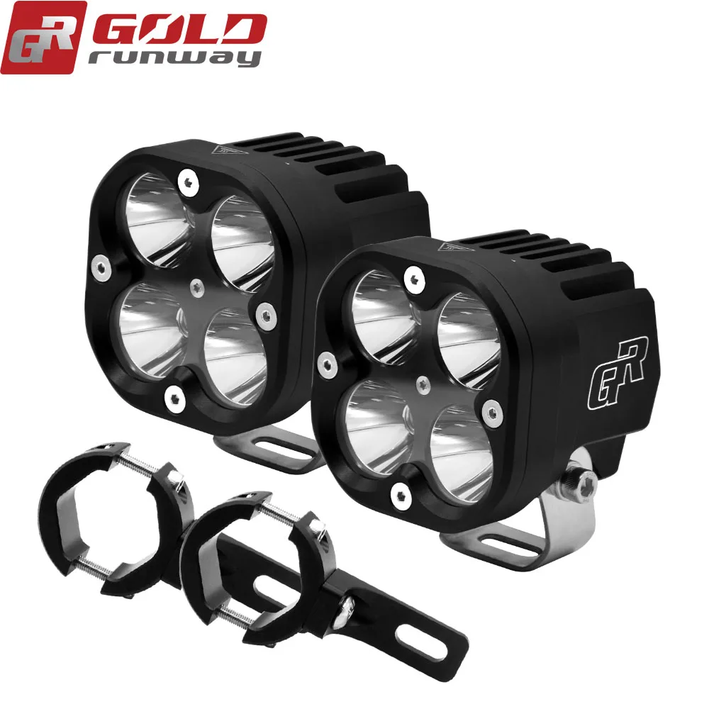 

GOLDRUNWAY 40X CNC 6063 Aluminum Clamp USA U3 Chip LED Universal motorcycle light kit