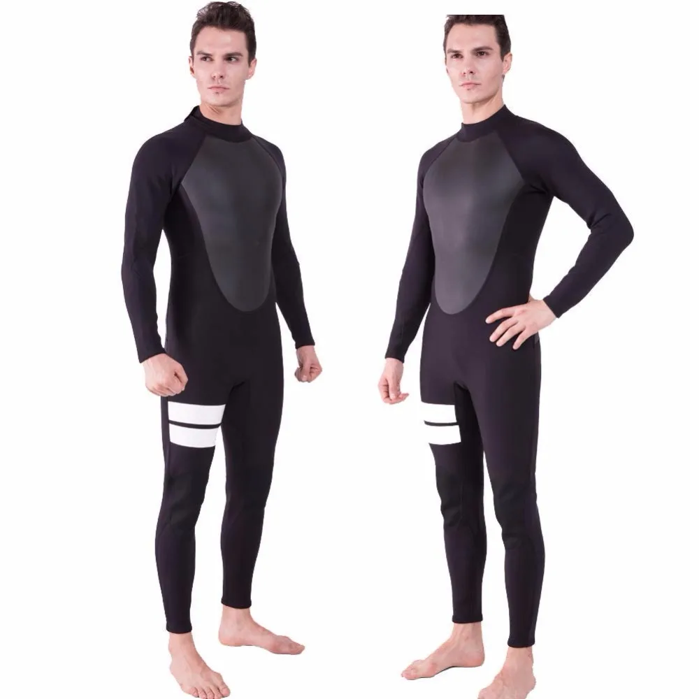 

2mm Long Sleeves Wetsuit Men's Surfing Suit with Elastic CR for Swimming Snorkeling Kayaking Full Diving Suit