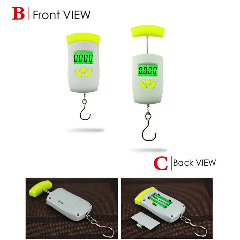 

110lb/50kg Luggage Scale Electronic Digital Portable Suitcase Travel Scale Weighs Baggage Bag Hanging Scales Balance Weight LCD