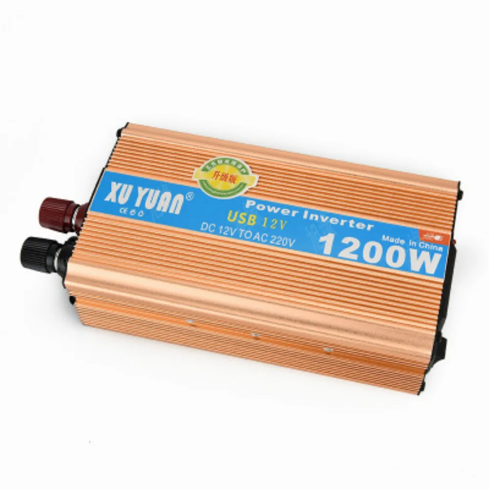 Подлинный XUYUAN 1200 W с USB on-инвертор для платы 12 V до 220 V преобразователь питания