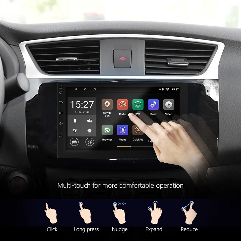 Perfect Vtopek 7" car radio Android multimedia player HD audio Digital Touch Screen 2 DIN 1024 x 600 universal MP4 for Chrysler Citroen 2