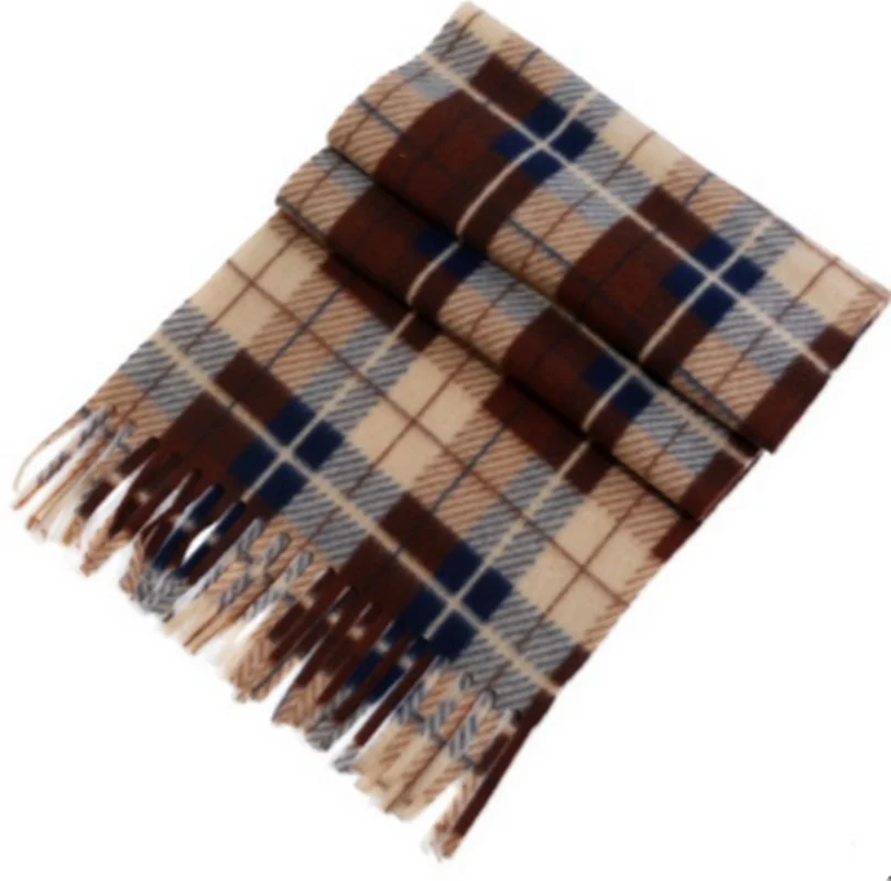 

Women Velvet Plaid Scarf Autumn Winter Female Cashmere Scarves Wide Lattices Long Shawl Warm Tippet Classic Elegent