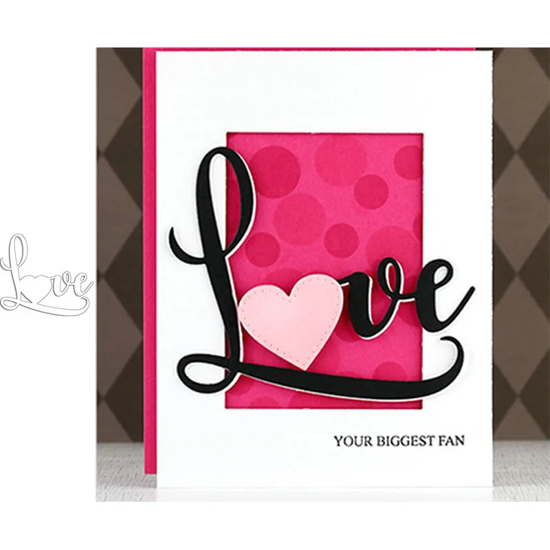 

Love WordArt Metal Cutting Dies Stencils for Scrapbooking Embossing Die Cards Making Paper Craft Decoration New 2019