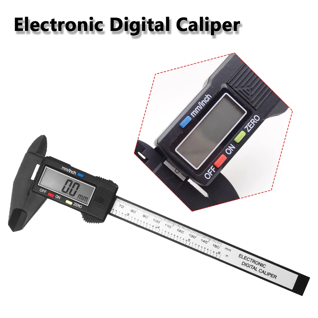 

Vastar 150mm Electronic Digital Caliper 6 Inch Carbon Fiber Vernier Caliper Gauge Micrometer Measuring Tool Digital Ruler