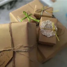 Оптовая продажа 100 шт. 80 г А4 крафт оберточная бумага подарочная