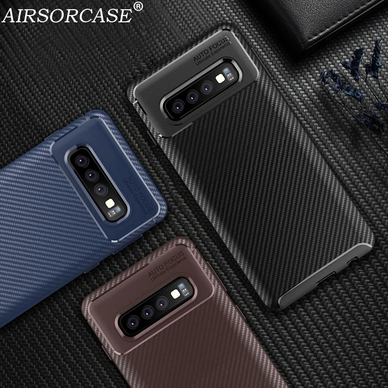 

Carbon Fibe Phone Cover for Samsung Galaxy Note 9 S9 S10 Plus S10e A6S A6 A8 J4 J6 Plus Prime J2 Pro Core A7 2018 Case TPU Cover