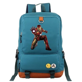 

Iron Man Deadpool Captain America Boy Girl School bag Women Bagpack Teenagers Schoolbags Canvas Men Student Backpack Packsack