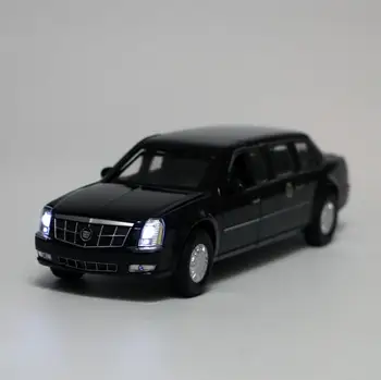 

1:32 Cadillac DTS alloy pull back car model diecast metal toy vehicles Exquisite gift 2 open doors sound&light free shipping