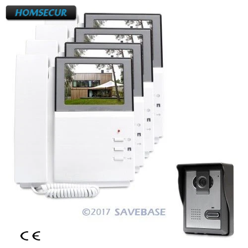 HOMSECUR 4,3 "видео домофон Системы с Intra-monitor Audio домофон для квартиры