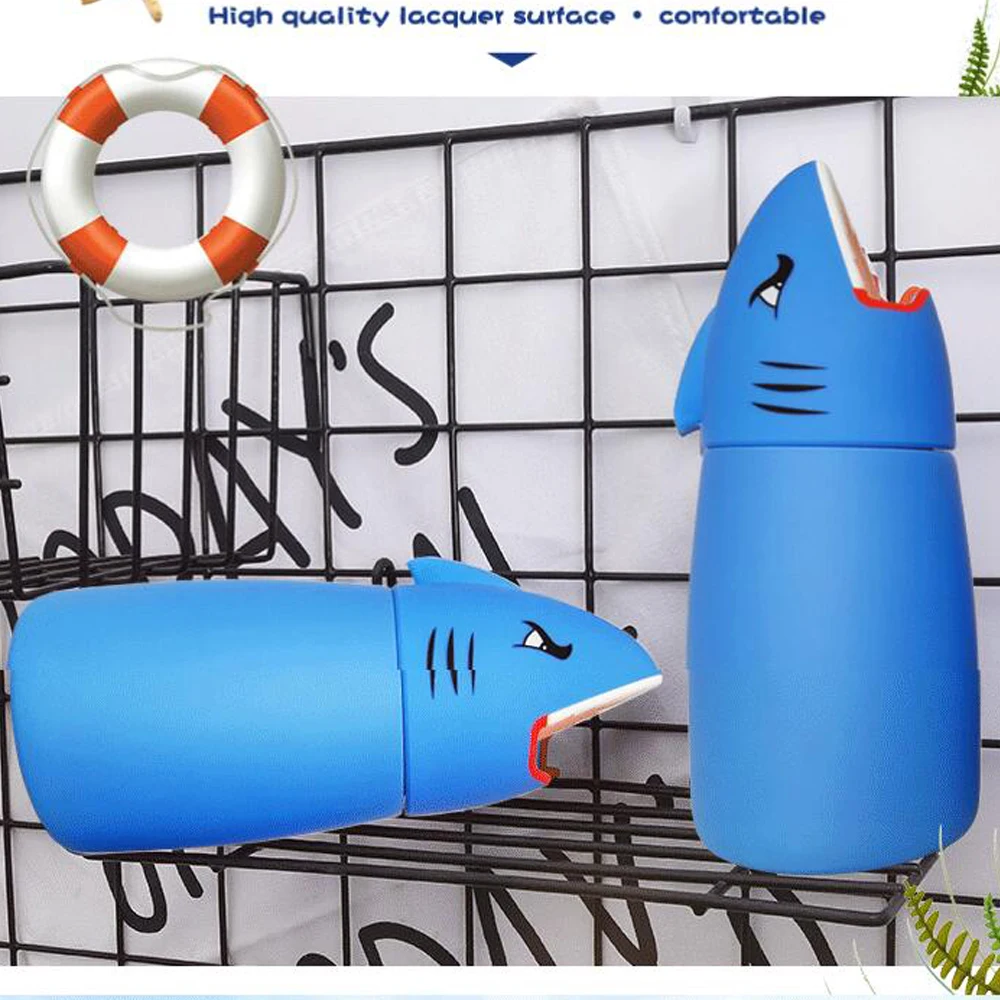 Kitchen Tools Creative cartoon glass 400ML thermos bottle High Temperature Resistant Water Cup for Shark thermal mug termos | Дом и сад