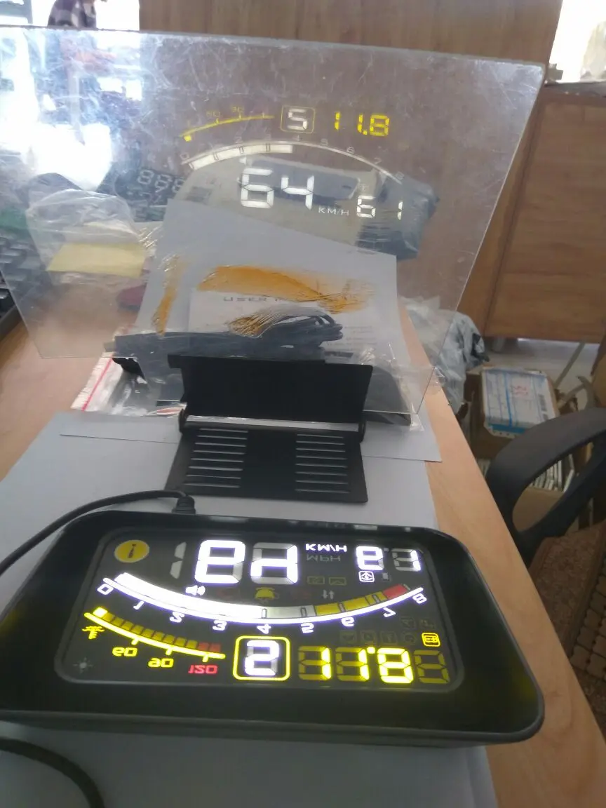 Дисплей на лобовое стекло автомобильный 4e 5 дюйма OBD2 II EUOBD|obd2 display hud|hud autohead up |
