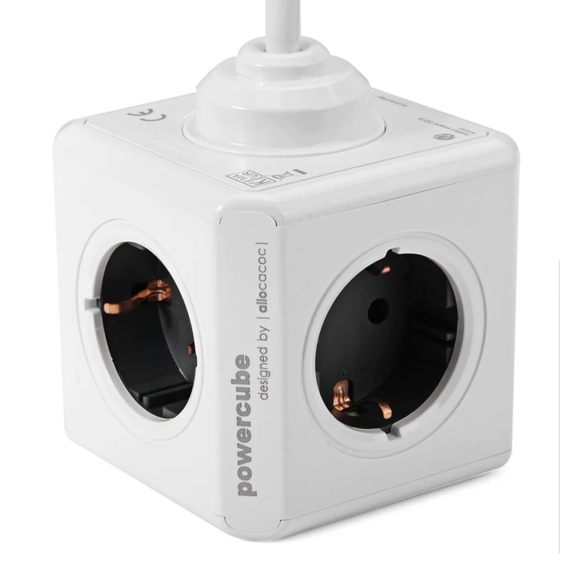 Original Allocacoc Smart Home Plug Electronic Power Strip EU Socket 2 USB 4 Sockets Standard Charging Plug Interface Extension