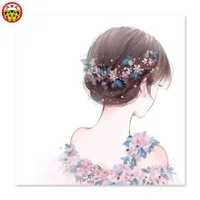 Цифровая картина маслом абстрактный мультфильм красота обратно