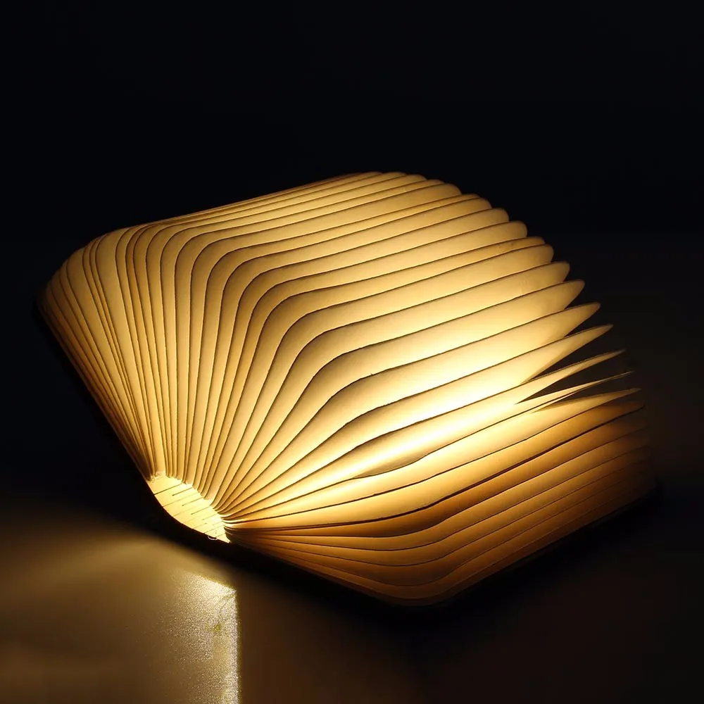 Портативный светодиодный ночной Светильник для чтения, зарядка через usb, складной магнитный складной деревянный Настольный светильник для книг, лампа для дома