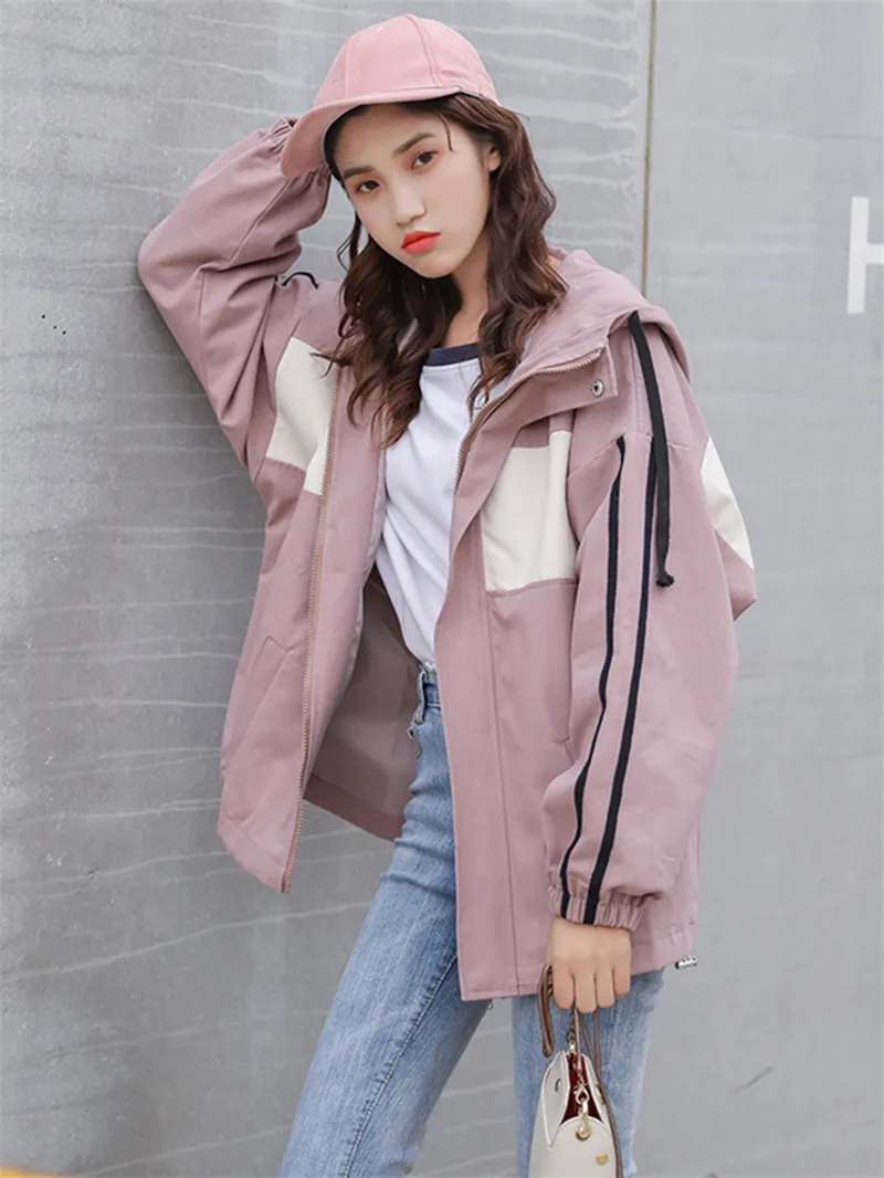 2018 модная женская куртка с длинным рукавом Harajuku ветровка пальто верхняя одежда