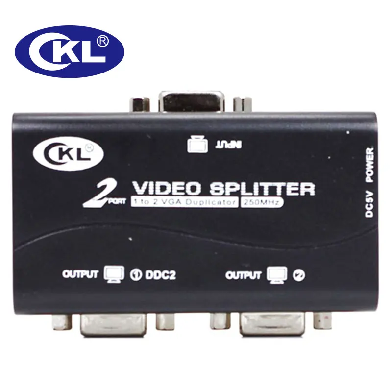 CKL 2 или 4 порта черный сплиттер VGA Дубликатор поддержка DDC DDC2 DDC2B питание от USB