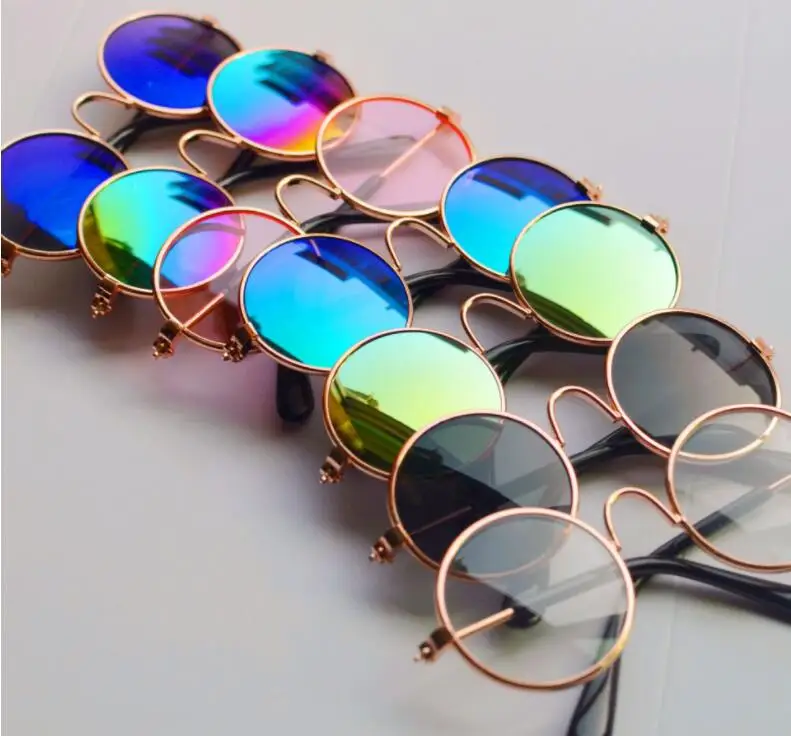 1Pcs-Doll-Accessories-Round-Shaped-Round-Glasses-Colorful-Glasses-Sunglasses-Suitable-For-BJD-Blyth-As-For
