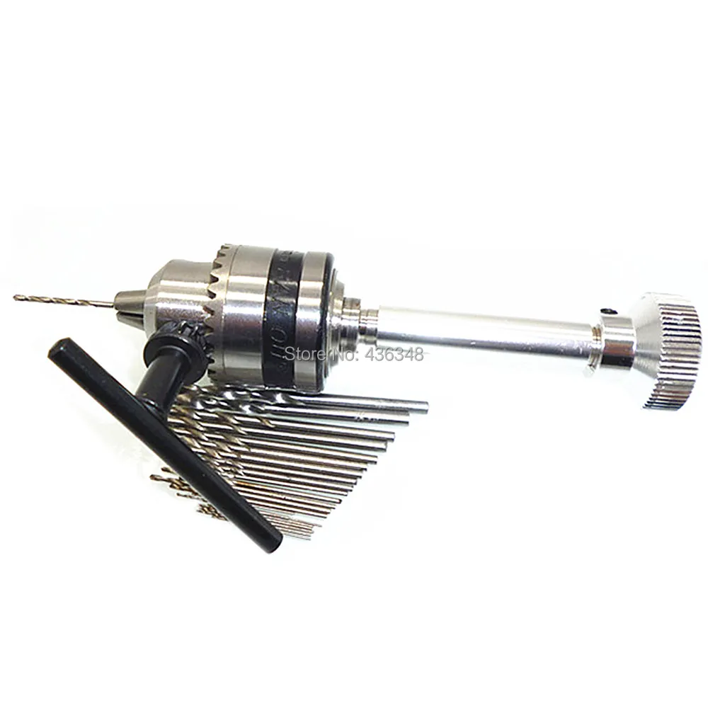 25pc Hss 0.5mm 3mm Mini Micro Twist Drill Bit + Manual Hand Drill Craft Art Supplies Tool Hobby