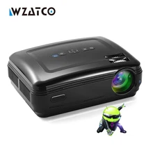 WZATCO Nuevo Android 6.0 Inteligente WiFi 5500 Lúmenes Full HD 1080 P multimedia 3D LED TV Proyector proyector beamer para de cine en casa