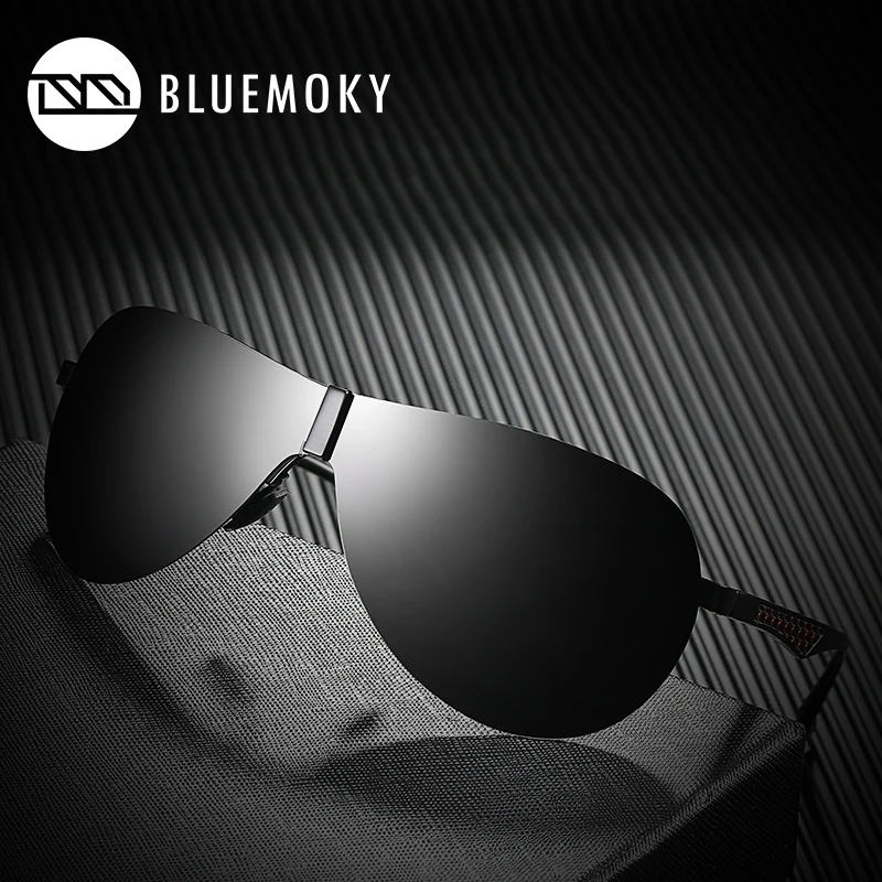 Мужские солнцезащитные очки без оправы BLUEMOKY сиамские авиаторы с