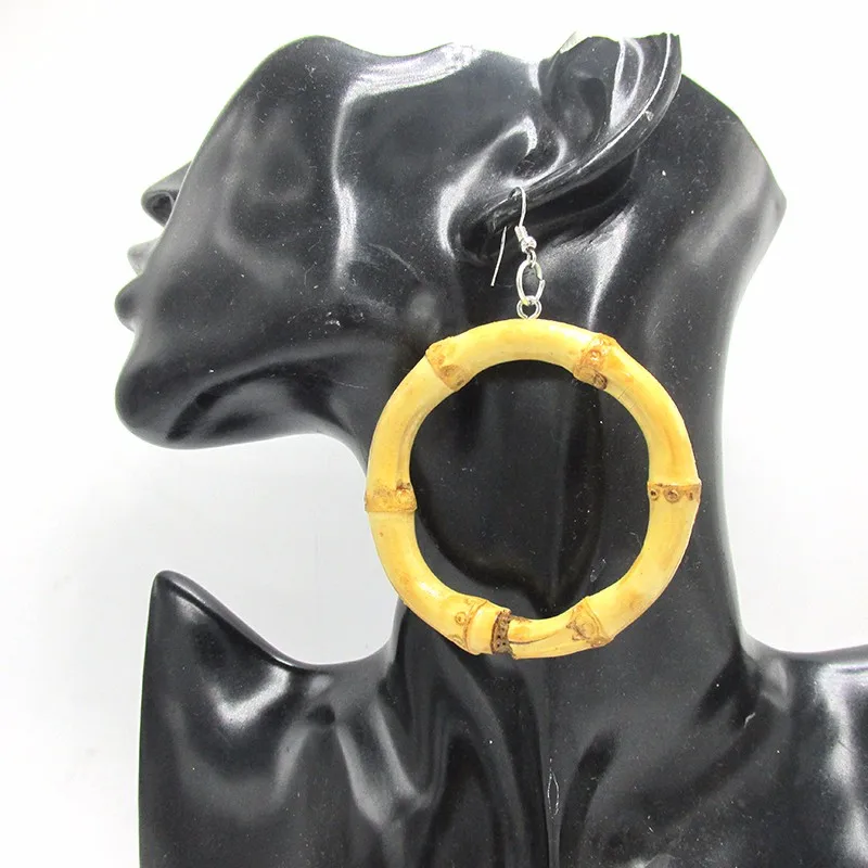 Круглые серьги из бамбука|bamboo earrings|earrings roundearring bamboo |