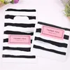 Wholesale 50pcs/lot New Design Black&white Striped Packaging Bags for Gift Small Plastic Jewellery Pouches with Thank You ► Photo 3/6