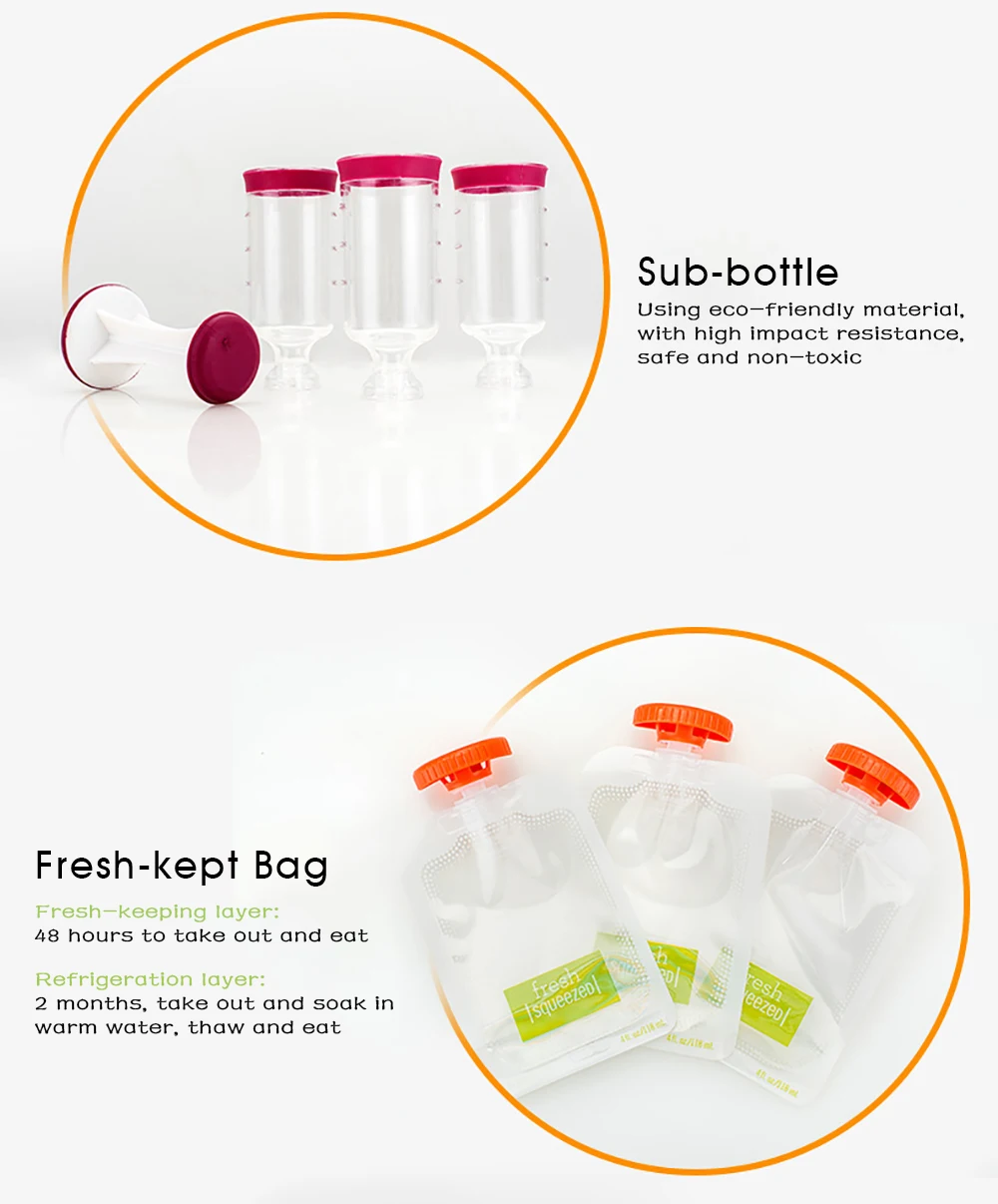 Squeeze Station Baby Food Organization Storage Containers Fruit Puree Packing Machine