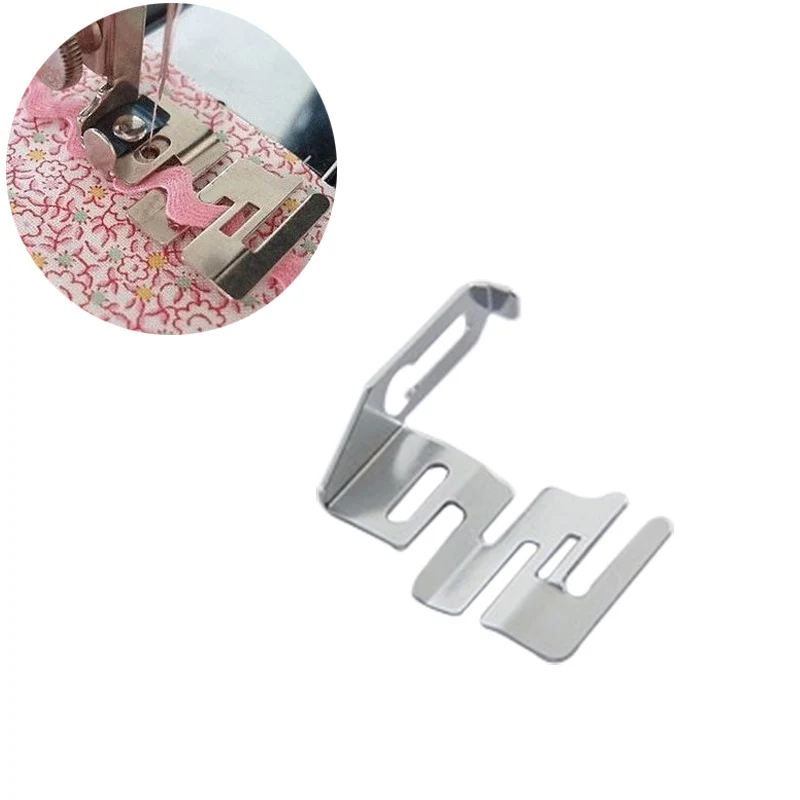 

1pcs Elastic Cloth Fabric Rolling Edge Sewing Machine Foot New Metal Elastic Band DIY Sewing Legs Feet for Sewing Machines 29306