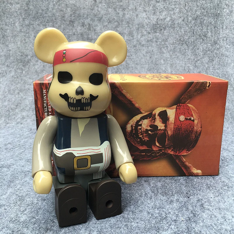 400% 28 см строительные блоки быть @ rbrick Cos пират Джек игрушка DIY граффити винил фигурку моды Коллекционная модель игрушка H112