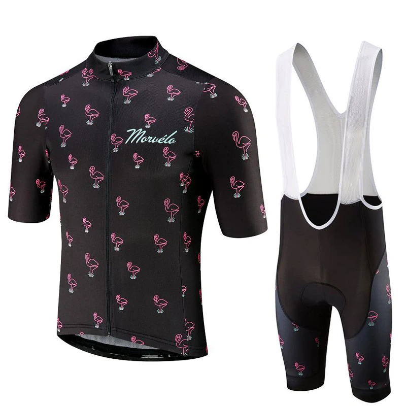 Morvelo одежда для велоспорта Мужской комплект костюм летняя велосипедная Одежда дышащая анти-УФ велосипедная одежда короткий рукав Велоспорт Джерси Наборы - Цвет: Pic color