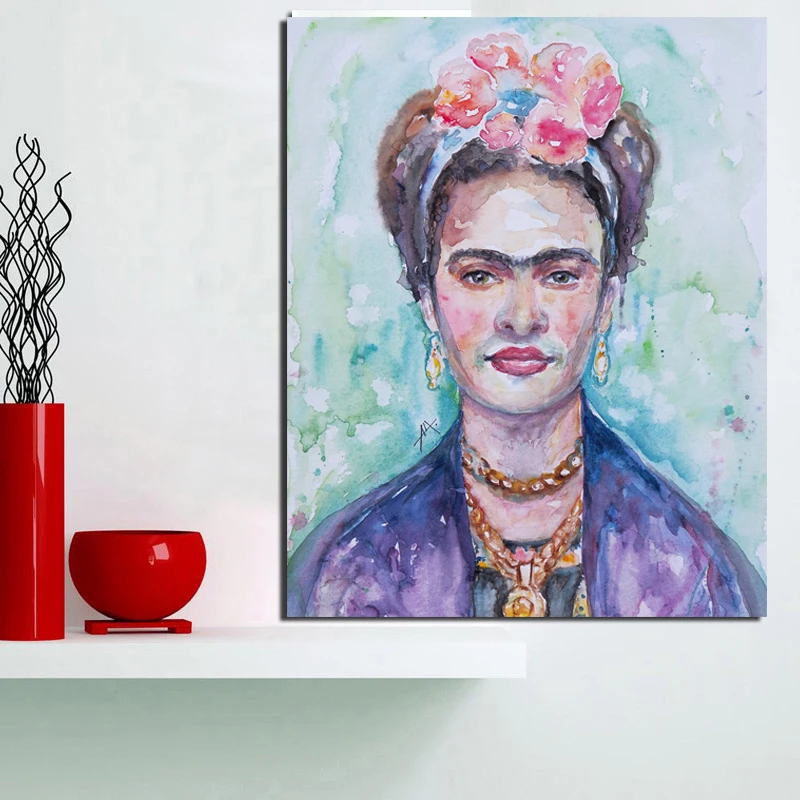 

Frida Art Watercolor Painting Canvas Painting Prints Living Room Home Decoration Modern Wall Art Oil Painting Posters Picture HD
