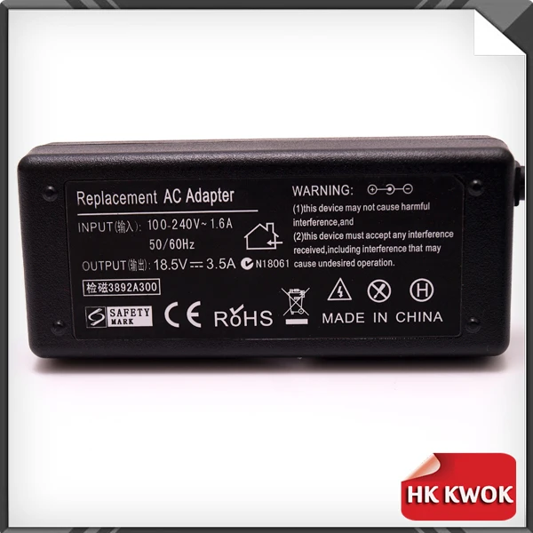 Европейский шнур питания+ 18,5 V 3.5A адаптер переменного тока Зарядное устройство для hp G60 G61 G70 DV5 DV6 DV7 DV4 ProBook 4310 s 4410 s 4415 s 4416 s 4510 s 4515 s