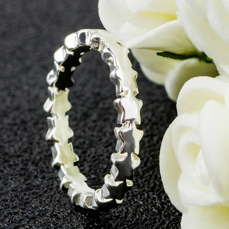 MISANANRYNE Romantic Ring For Women Authentic Silver Color Star Forever