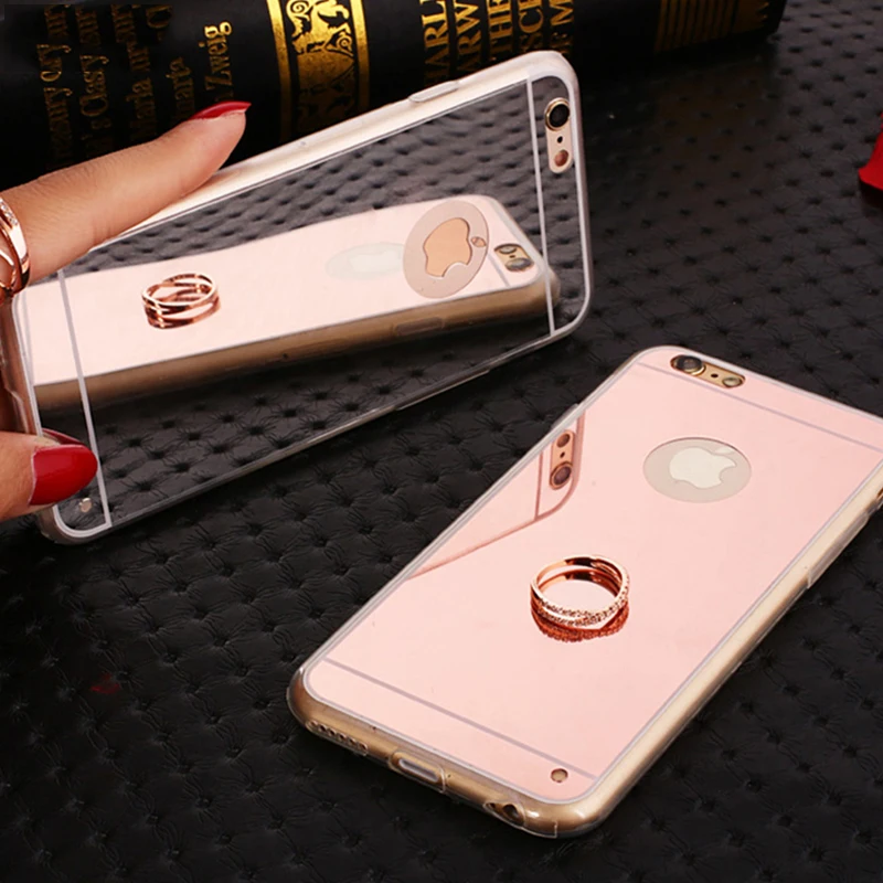 Silicone Mirror Case for iPhone 6 s 6S X 10 7 Plus 8 XR XS Max 5 5S 5SE 6Plus 6SPlus 7Plus 8Plus Cell Phone thin Cover |