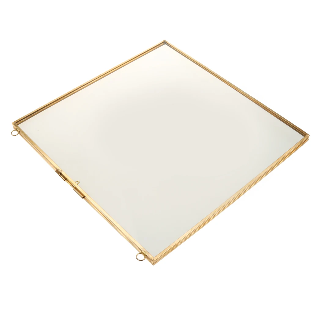 Antique Brass Glass Metal Picture Photo Frame Vintage Portrait 20 X 20cm