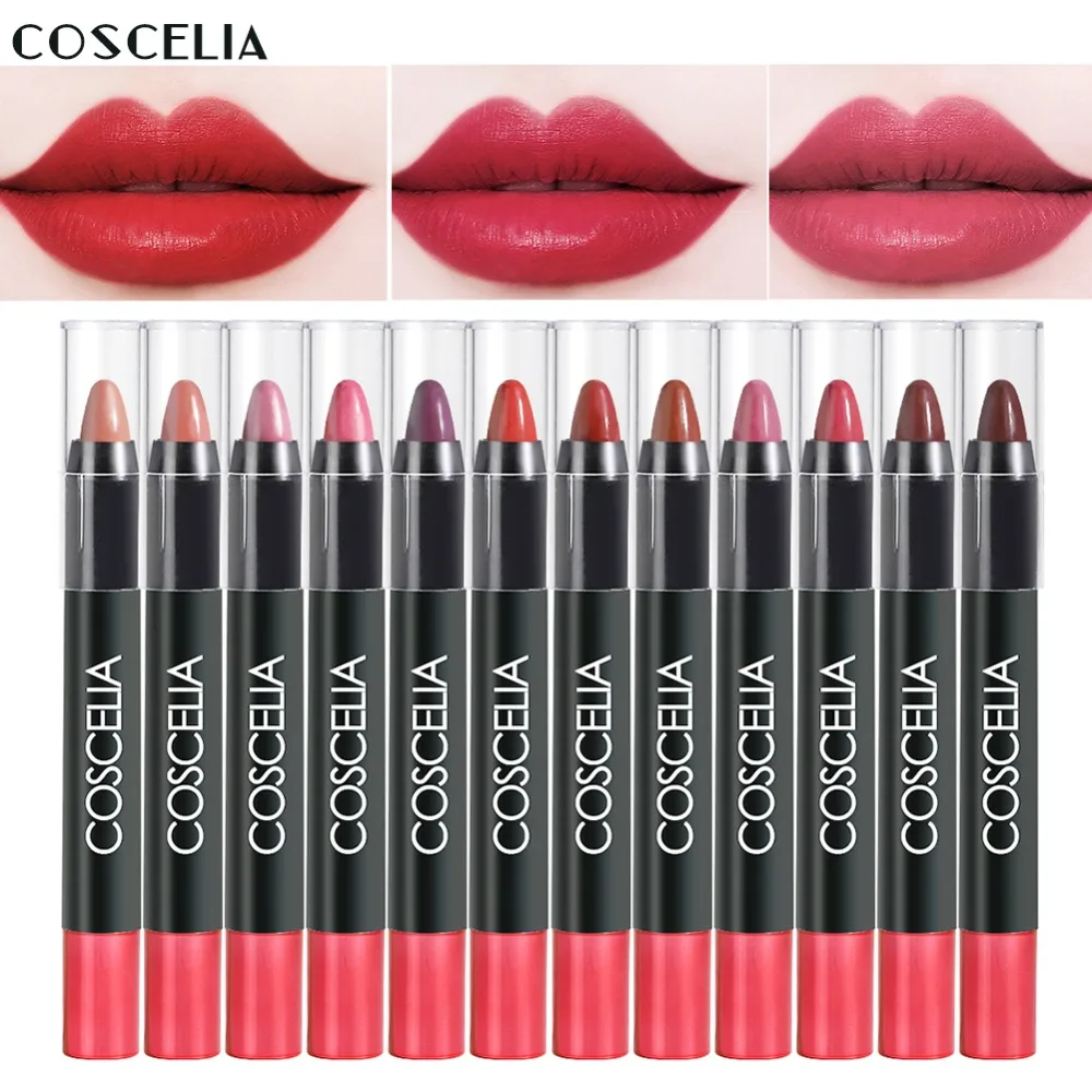 

COSCELIA Matte Lipstick Waterproof Lips Moisturizing Easy To Wear Makeup Lip Sticks Gloss Lipsticks Cosmetic