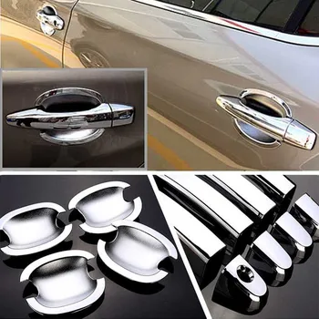 

High-quality For Citroen C4L ABS Car Styling Chrome Side Door Handle Cover and Door Bowl Cover