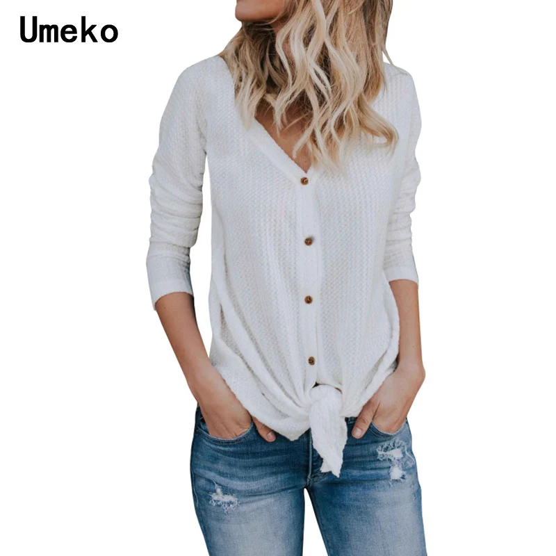 

Women's Cardigan Sweaters Long Sleeve V-neck Plus Size Casual Elegant Fashion Buttons Loose Tied-up Feminina Spring Blusas