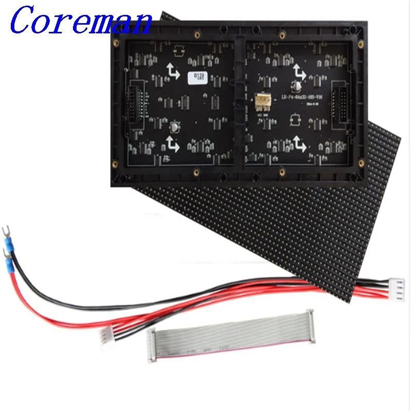 

SMD RGB Full Color P4 LED Display module panel P2.5 P3 P4 P5 P6 P8 P10 Indoor 256*128mm 64*32 pixel 1/16 scan Video Wall Screen