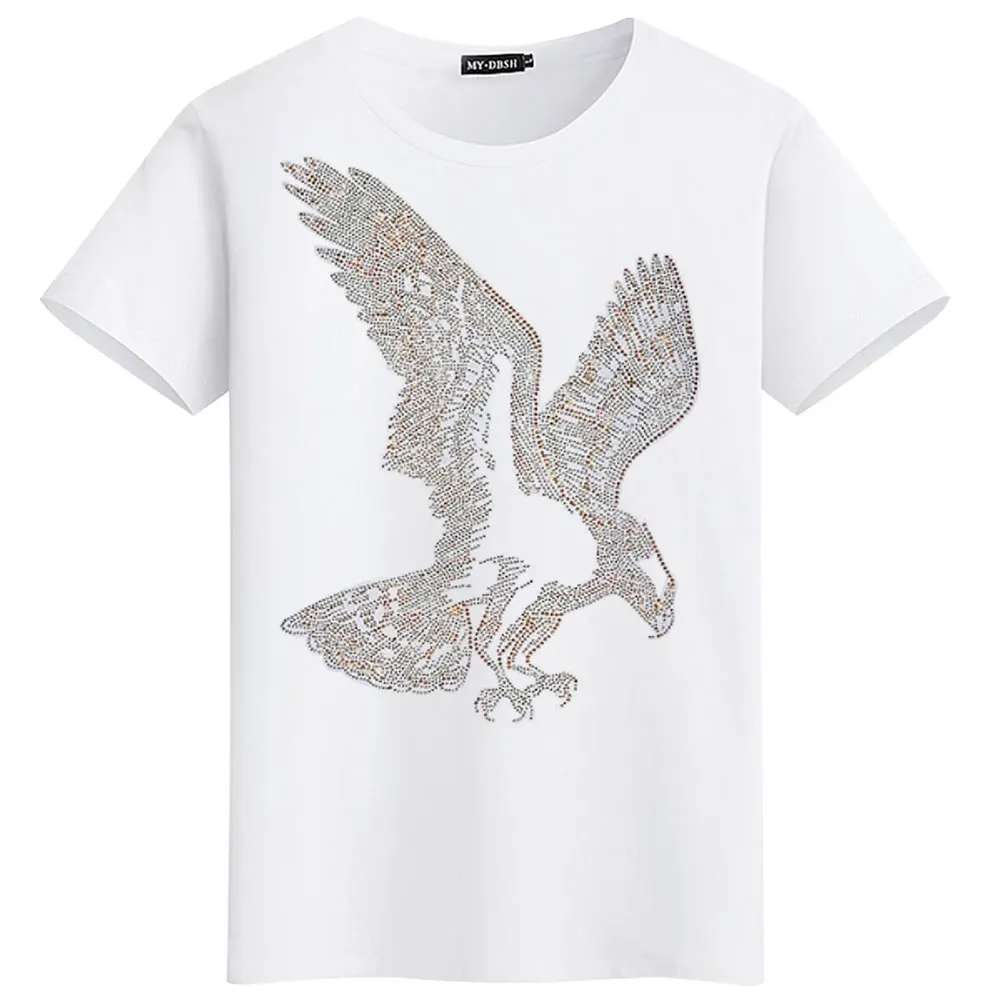 2018 Fashion NEW Men/'s Golden skull pattern street style short sleeve TEE