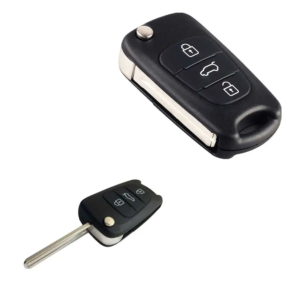 

3 Buttons Car Flip Remote Key Shell Folding Remote Key Case Cover For Kia K2 K5 Sportage Cerato Rio Car Accessories
